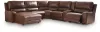 Ashley Furniture PCU62607S19 Ashley Furniture PCU62607S19 DeepWakes - 6-Piece Power Reclining Sectional With LAF Press Back Power Chaise And Storage Console - Canyon