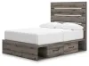 Ashley Furniture PCB2405B17 Ashley Furniture PCB2405B17 Graystorm - Full Panel Bed With Storage - Brown Gray