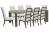 Pulaski Furniture P402240-KIT37 Pulaski Furniture P402240-KIT37 Anderson Park - Leg Dining Table With 8 Upholstered Side Chairs - Moose Trail / Frontier Brown