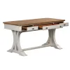 Liberty Furniture 652-HO107 Farmhouse Reimagined - Writing Desk - Antique White / Chestnut Tops