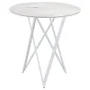 CoasterEveryday 183526 Bexter - Round Faux Marble Bistro Bar Table - Chrome