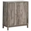 CoasterEveryday 183600 Cheyenne - 2 Door Home Bar Wine Cabinet - Weathered Acacia