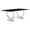 CoasterElevations 107871-S5 Antoine - 5 Piece Rectangular Glass Top Dining Set - Chrome