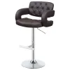 CoasterEssence 102556 Brandi - Adjustable Bar Stool - Chrome And Brown