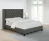 CoasterEssence 301405KE Bancroft - Upholstered Eastern King Wingback Bed - Gray