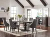 CoasterEssence 121231-S8G Phelps - 8 Piece Rectangular Dining Table Set - Distressed Noir
