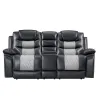 New Classic U7005-25P1-BKG New Classic U7005-25P1-BKG Nikko - Console Loveseat With Power Footrest - Black / Gray