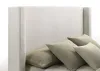 Coaster Fine Furniture 310078Q Alamosa - Boucle Upholstered Queen Wingback Bed - White