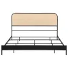 Coaster Fine Furniture 360351KE Amherst - Radio Weave Rattan Metal Eastern King Bed - Black