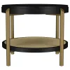 Coaster Fine Furniture 706197 Arini - Round End Side Table With Storage Shelf - Black