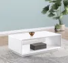 Coaster Fine Furniture 710768 Paseo - Rectangular Cocktail Coffee Table - White High Gloss