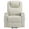 Coaster Fine Furniture 609477P Armstrong - Upholstered Power Lift Massage Recliner - Ivory