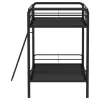 Coaster Fine Furniture 460334BLK Carson - Metal Twin Over Twin Bunk Bed - Glossy Black