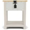 Riverside Furniture 79468 Glenndale - One Drawer Nightstand - Aged White / Wheat