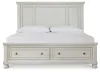 Ashley Furniture B742B24 Robbinsdale - Queen Panel Storage Bed - Antique White