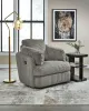 Ashley Furniture 9490361 Tie-Breaker - Swivel Glider Recliner - Fog