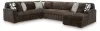 Ashley Furniture 98104S3 Ashley Furniture 98104S3 Midnight-Madness - 4-Piece Sectional With RAF Corner Chaise - Chocolate