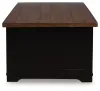 Ashley Furniture T664-9 Wildenauer - Lift Top Cocktail Table - Brown / Black