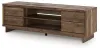 Ashley Furniture W3367-68 Zadilyn - XL TV Stand With Fireplace Option - Brown