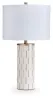 Ashley Furniture L235954 Faridworth - Poly Table Lamp - White / Gold Finish