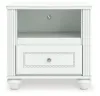 Ashley Furniture PCB1819-91 Kozlani - One Drawer Night Stand - White