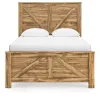 Ashley Furniture PCB1580B2 Maystonna - Queen Crossbuck Panel Bed - Brown