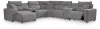 Ashley Furniture 65906S43 Ashley Furniture 65906S43 Modmax II - 7-Piece Power Reclining Sectional With LAF Press Back Power Chaise And Audio Console - Salt And Pepper
