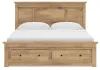 Ashley Furniture PCB1170B17 Ashley Furniture PCB1170B17 Makidern - King Panel Storage Bed With 2 Under Bed Storage Units And Storage Footboard - Tan
