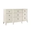 Samuel Lawrence Furniture S916-010 Madison - 9-Drawer Dresser in a Grey-White Wash Finish - Natural