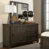 Liberty Furniture 759-YBR-TPBDM Liberty Furniture 759-YBR-TPBDM Thornwood Hills - 3 Piece Bedroom Set (Twin Panel Bed, Dresser & Mirror) - Rock Beaten Brown