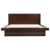CoasterEssence 200711KE Jessica - Eastern King Platform Bed With Rail Seating - Cappuccino