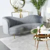 CoasterEssence 506865 Sophia - Upholstered Channel Tufted Loveseat - Gray