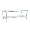 CoasterEssence 720338 Saide - Rectangular Glass Top Coffee Table - Chrome