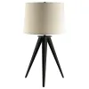 CoasterEssence 901644 Sabat - Empire Shade Tripod Beside Table Lamp - Black