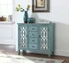CoasterEveryday 950736 Rue - 4-Drawer Wood Trellis Accent Storage Cabinet - Blue