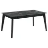CoasterEssence 121251 Crestmont - Extension Dining Table Faux Marble - Black