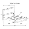 Coaster Fine Furniture 224771KE Caraway - Wood Eastern King LED Panel Bed - White