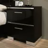Furniture of America FOA7039N Carlie - Nightstand With USB Plug - Black