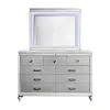 New Classic 00-9698S-DM New Classic 00-9698S-DM Valentino - 2 Piece Dresser & Mirror - Silver