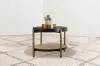 Coaster Fine Furniture 706197 Arini - Round End Side Table With Storage Shelf - Black