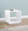 Coaster Fine Furniture 710767 Paseo - Square End Side Table - White High Gloss