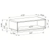 Coaster Fine Furniture 710768 Paseo - Rectangular Cocktail Coffee Table - White High Gloss