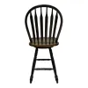 Liberty Furniture 186B-B100324 Liberty Furniture 186B-B100324 Carolina Crossing - Windsor Swivel Counter Chair - Black / Antique Honey