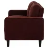 Coaster Fine Furniture 511212 Ruth - Fabric Upholstered Track Arm Loveseat - Rust Red