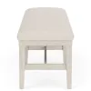 Riverside Furniture 79455 Glenndale - Upholstered Dining Bench - Aged White / Wheat
