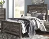 Ashley Furniture B440/31/36/46/57/54/98 Wynnlow - 6 Pc. - Dresser, Mirror, Chest, Queen Crossbuck Panel Bed - Gray