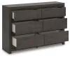 Ashley Furniture PCB3370-31 Fraluna - Six Drawer Dresser - Charcoal