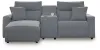 Ashley Furniture 65906S17 Ashley Furniture 65906S17 Modmax II - 3-Piece Power Reclining Sectional With LAF Press Back Power Chaise And Console - Salt And Pepper
