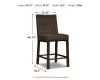 Ashley Furniture P750-130 Paradise Trail - Barstool (Set of 2) - Medium Brown