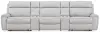 Ashley Furniture PC98802S14 Ashley Furniture PC98802S14 Social Pointe - 5-Piece Power Reclining Sectional With Storage Consoles And Armless Chair - Pearl / Ash